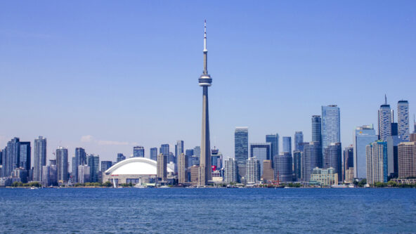 photo skyline of Toronto, Ontario, Canada in summer, 2020 | source: Aaron Davis via wikipedia