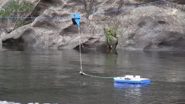 photo Flying Fox towing system for safer ADCP and discharge measurements; KISTERS doesn't provide acoustic Doppler current profiler (ADCP)