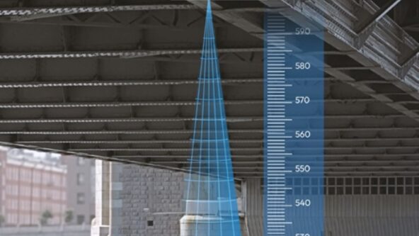 augmented reality conceptual image of HyQuant L, non-contact radar water level sensor