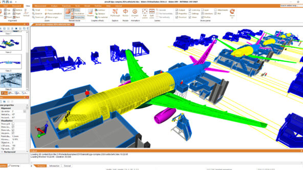 screen capture of 3DViewStation CAD visualization of aircraft